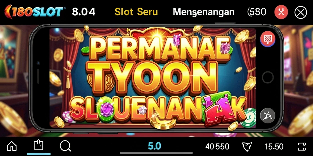 Tampilan gameplay menarik dari 180SLOT dengan berbagai mesin slot.