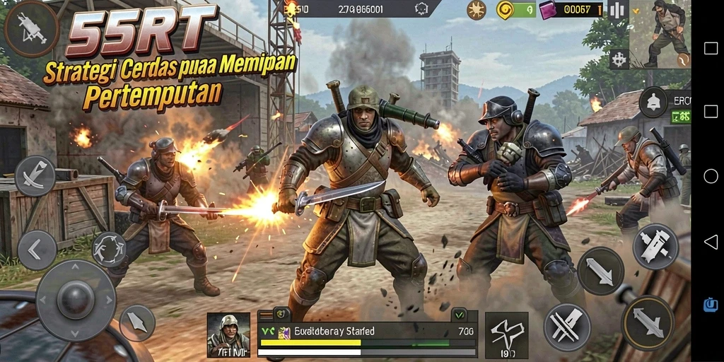 Tampilan gameplay menarik di 55RT saat merencanakan strategi.