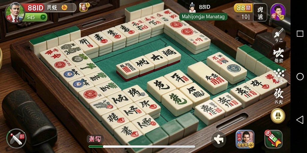 Tampilan gameplay Mahjong yang seru dan interaktif di 88ID.