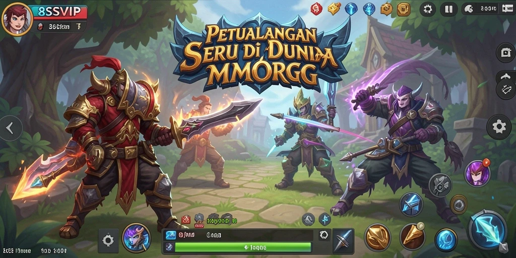 Tangkapan layar <strong>8SVIP</strong> menampilkan aksi pertarungan seru di dunia MMORPG.