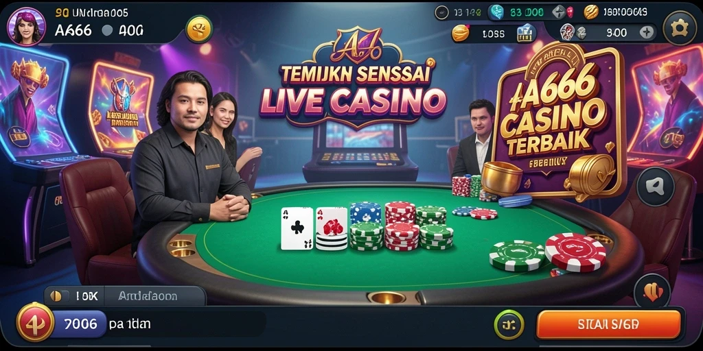 Tampilan gameplay Live Casino yang menarik dan interaktif di AA666.