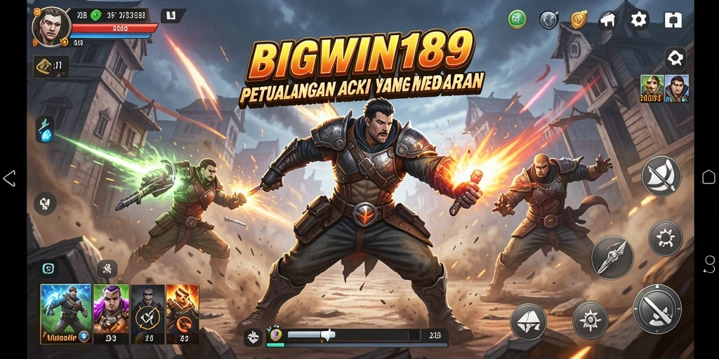 Tangkapan layar menunjukkan aksi mendebarkan dalam BIGWIN189.