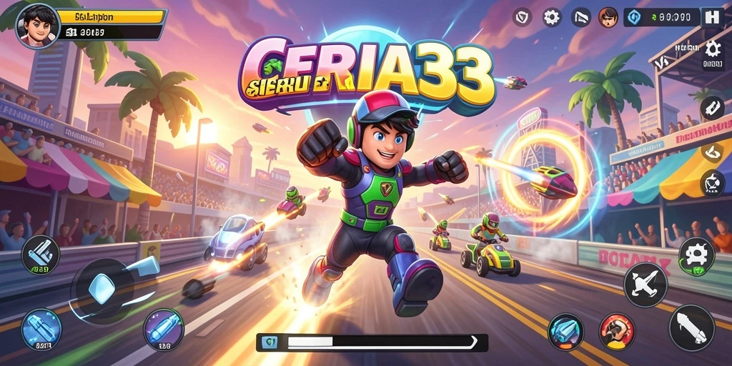 Gameplay balap yang mendebarkan dan penuh aksi.