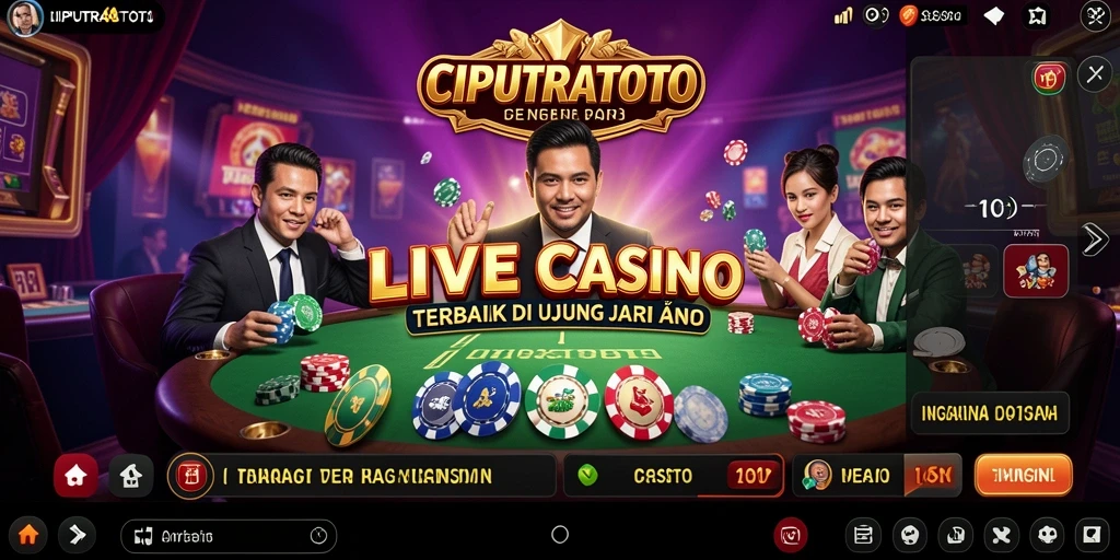 Tampilan gameplay Live Casino yang mendebarkan di CIPUTRATOTO.