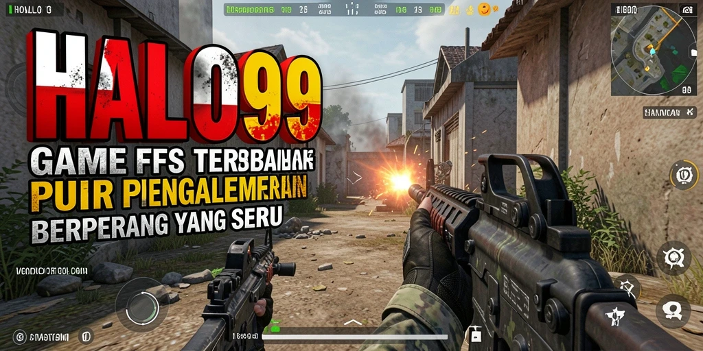 Screenshot gameplay HALO99 yang menunjukkan aksi tembak-menembak yang intens.