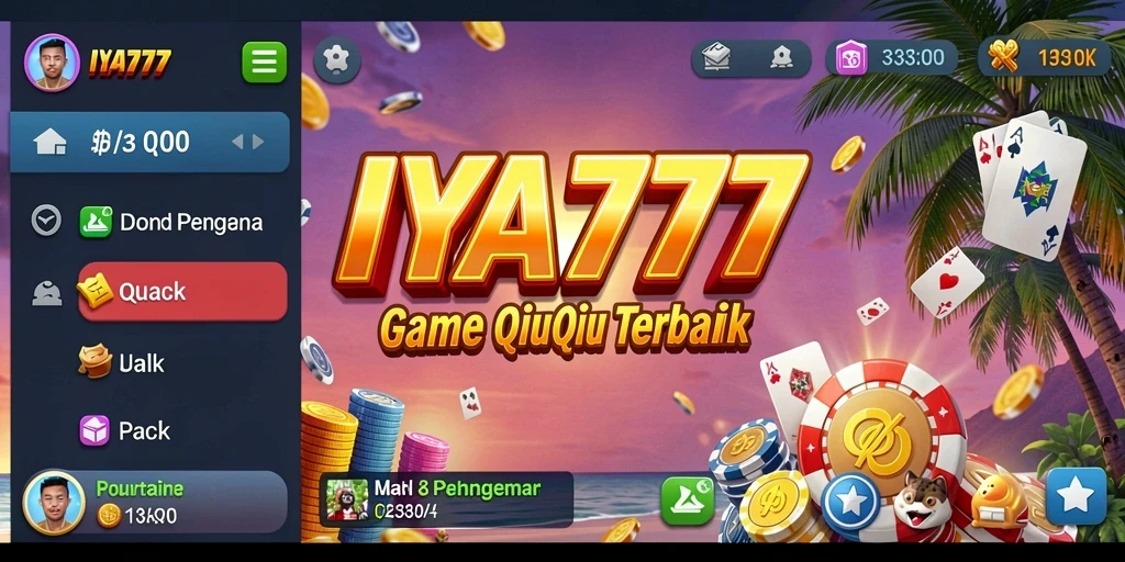 Screenshot gameplay IYA777 yang menampilkan keseruan bermain QiuQiu.