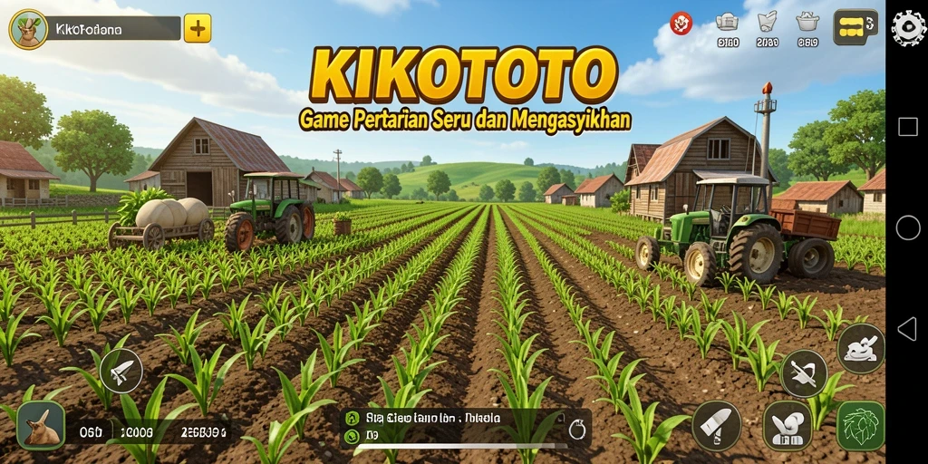 Screenshot KIKOTOTO menampilkan gameplay pertanian yang seru dan menarik.