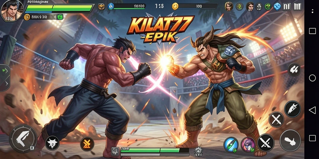 Tampilan aksi mendebarkan dalam KILAT77 saat bertarung.