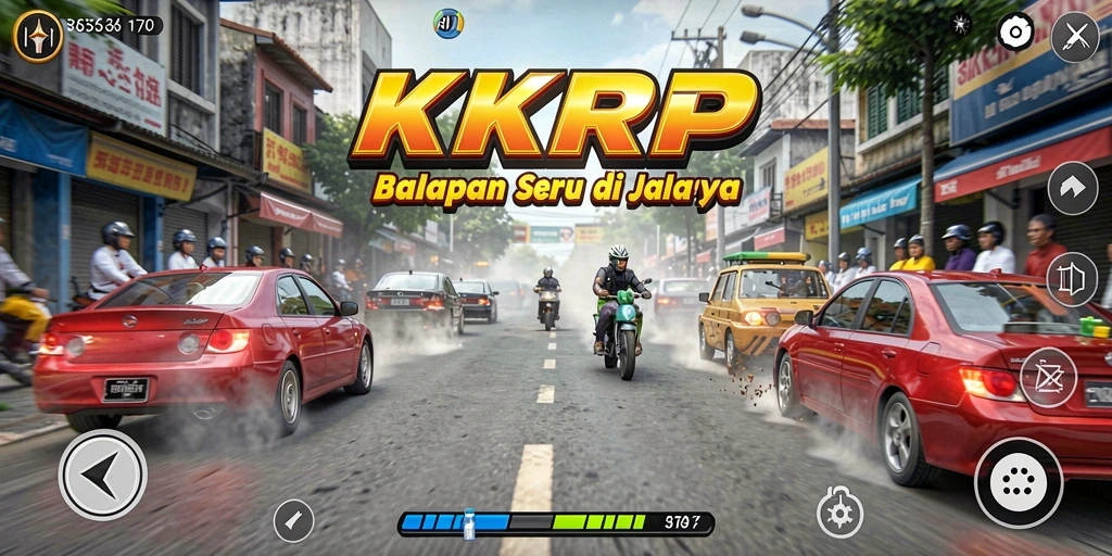 Gameplay menarik dari balapan seru di KKRP.