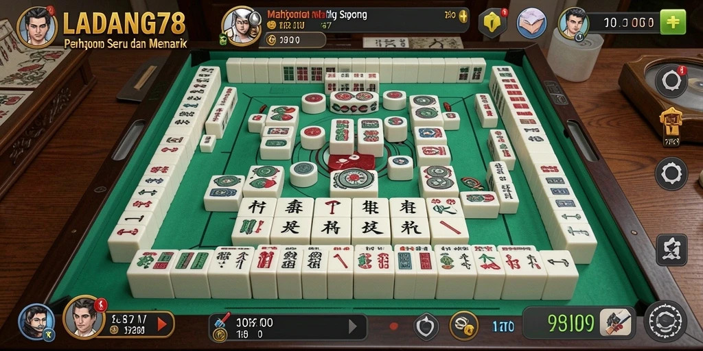 Tampilan gameplay Mahjong yang menawan dan menarik.