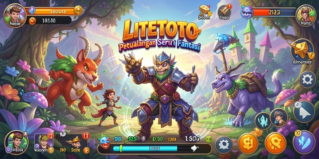 Tampilan gameplay menakjubkan dalam LITETOTO yang menyajikan petualangan epik.