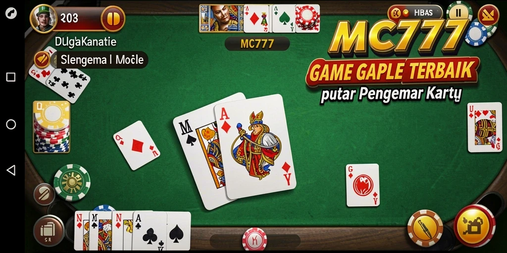 Screenshot gameplay Gaple yang seru dan interaktif.