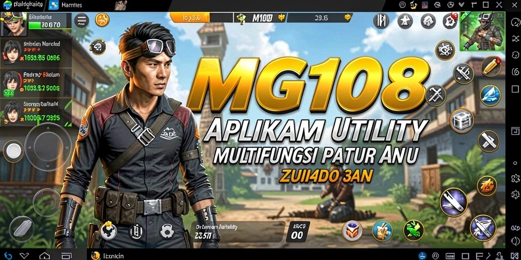 Tampilan screenshot utama MG108 menampilkan fitur Utility yang beragam.