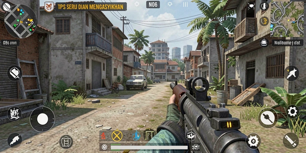 Tampilan gameplay TPS yang mendebarkan di N06.