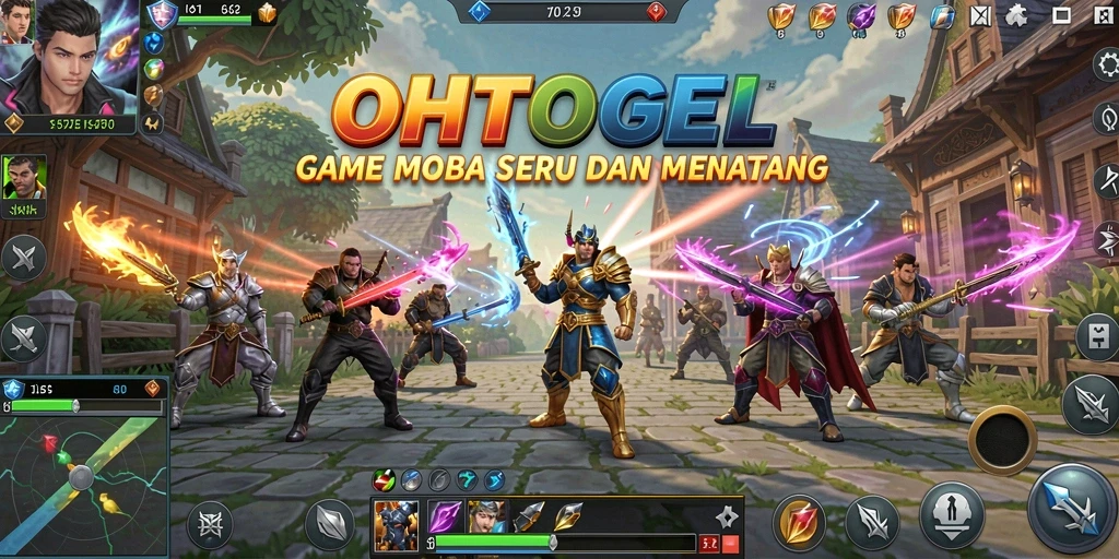 Tampilan seru dalam pertandingan MOBA OHTOGEL.