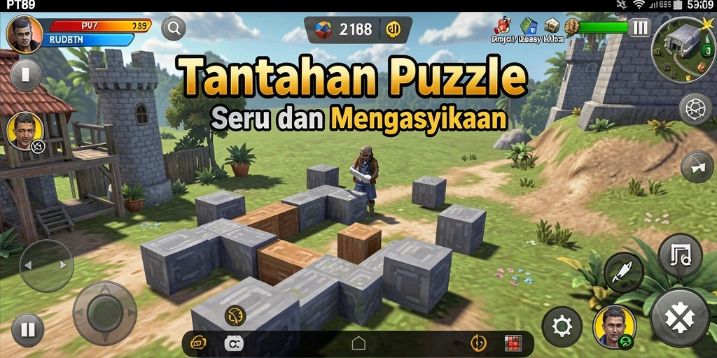 Tampilan gameplay PT89 dengan teka-teki yang menantang.