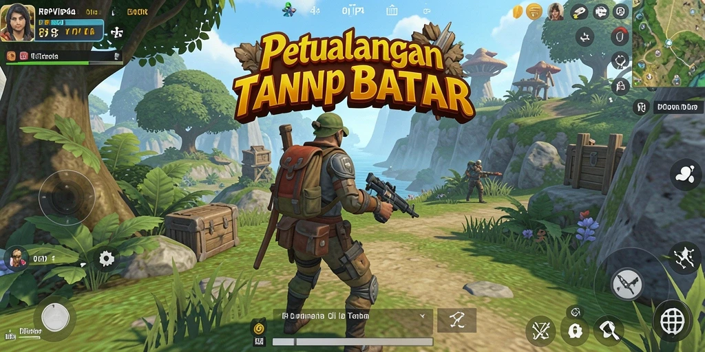 Screenshot RPVIP4 menampilkan petualangan seru di dunia terbuka.
