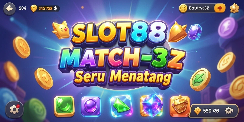 Tampilan menarik gameplay SLOT88 dalam tingkat kesulitan Match-3.