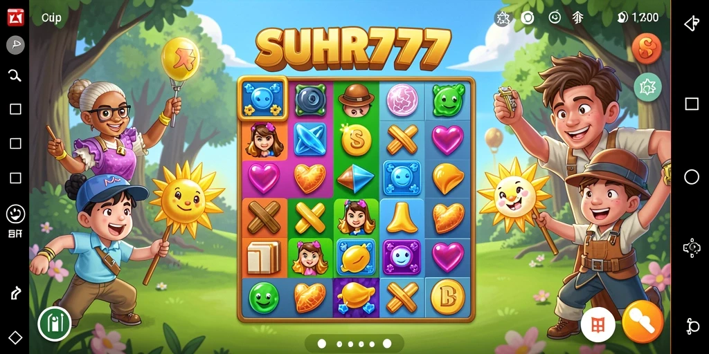 Tangkapan layar gameplay SUHU777 menampilkan serunya mencocokkan elemen yang berbeda.