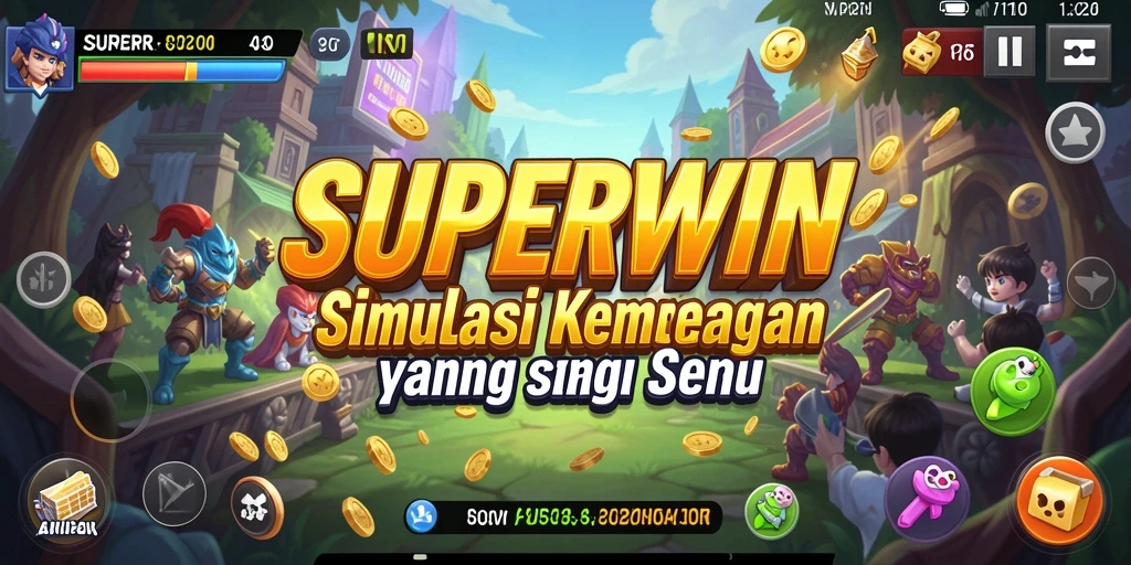 Tampilan gameplay SUPERWIN dengan grafis menarik dan interaksi nyata.