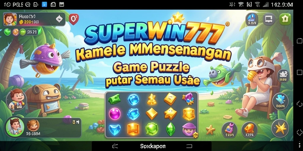 Screenshot gameplay SUPERWIN777 menampilkan aksi seru dalam menyelesaikan puzzle.