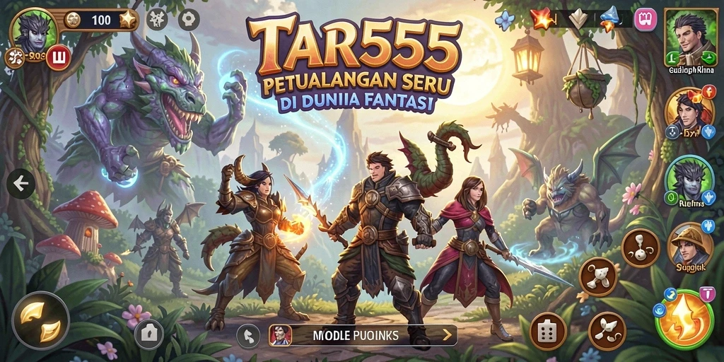 Tampilan gameplay TAR555 yang menakjubkan dan penuh petualangan.