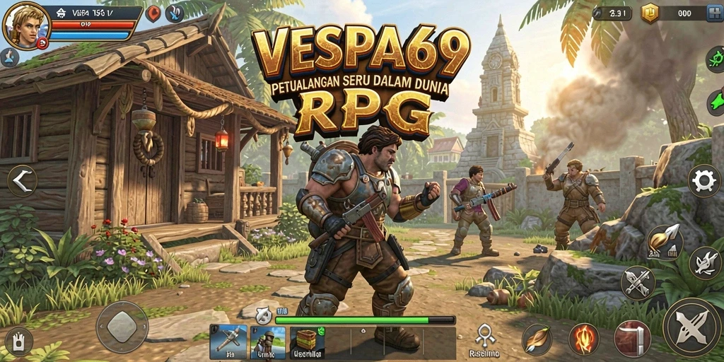 Tampilan gameplay VESPA69 yang penuh aksi dan strategi.